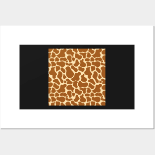 Giraffe Print Pattern Posters and Art